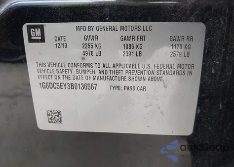 2011 Cadillac Cts Standard from USA, damaged, VIN 1G6DC5EY3B0136567